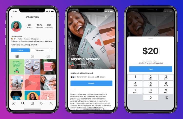 Instagram Personal Fundraising Feature 1
