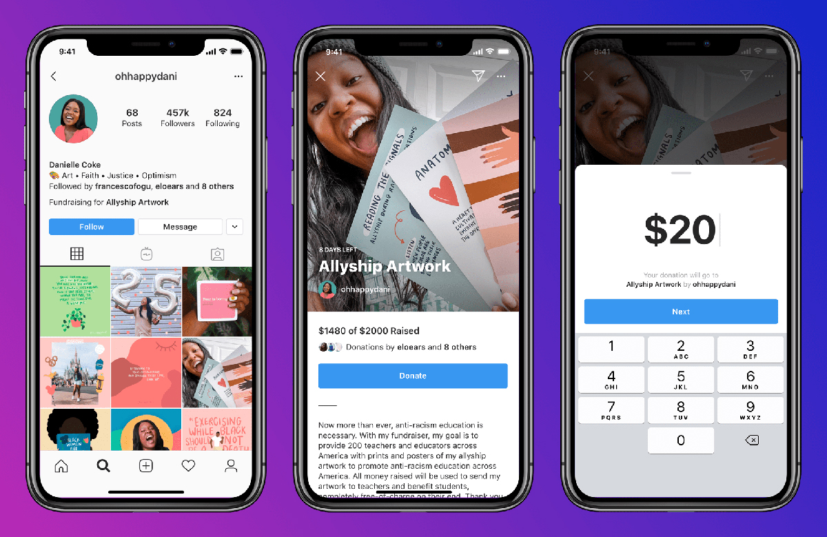 Instagram Personal Fundraising Feature 1