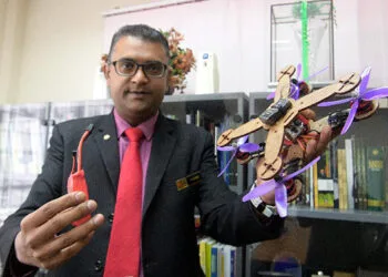 UPM eco-friendly drone pineapple leaves