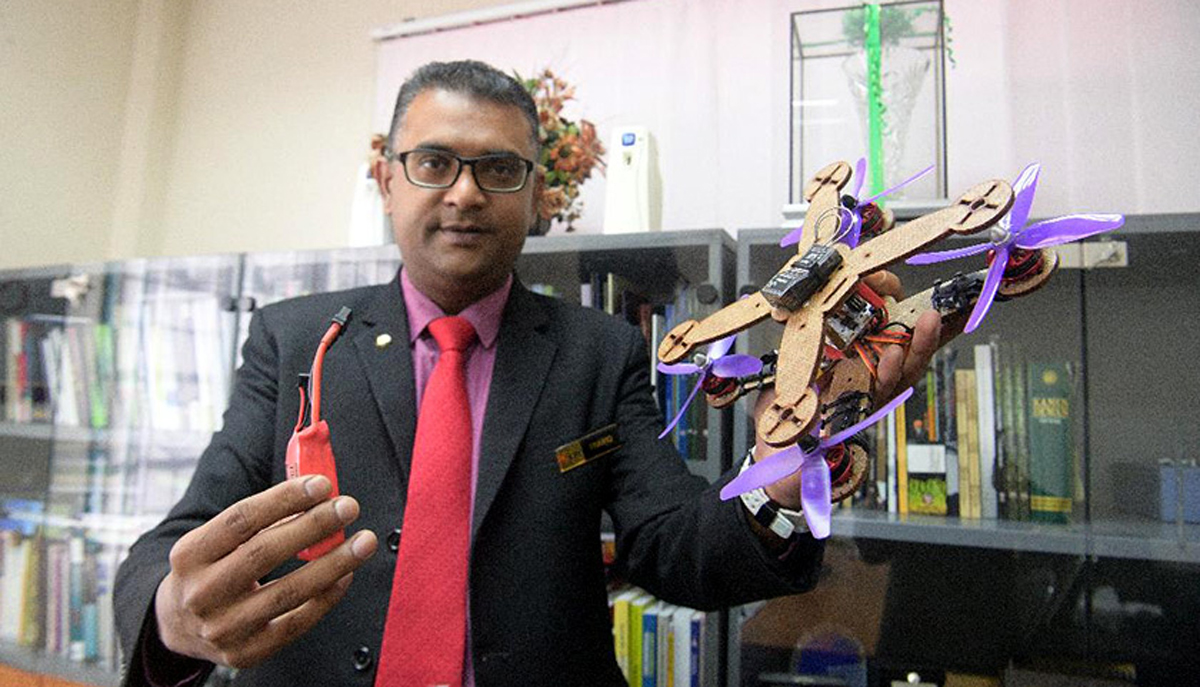 UPM eco-friendly drone pineapple leaves