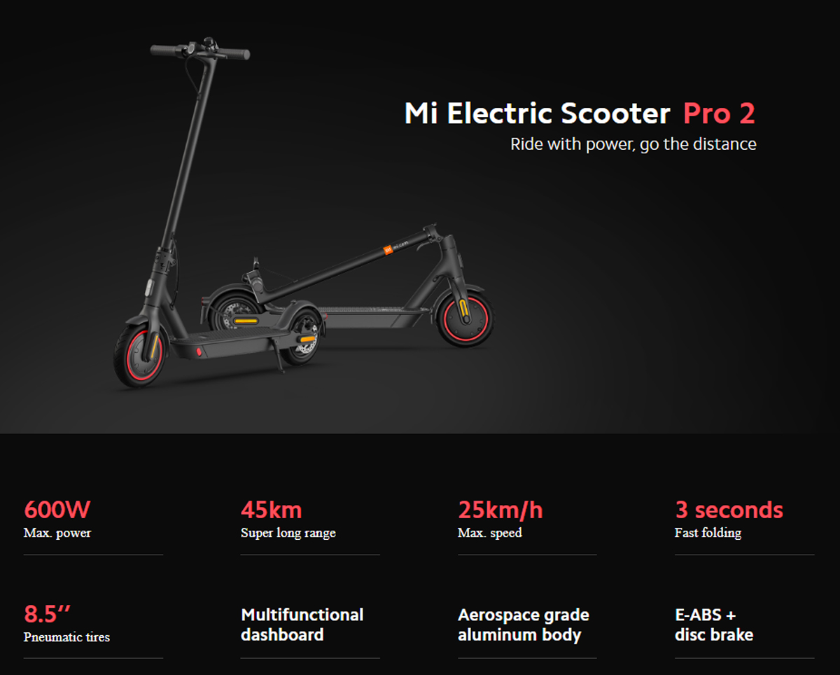Xiaomi Mercedes AMG Petronas F1 Mi Electric Scooter Pro 2 Announced 2