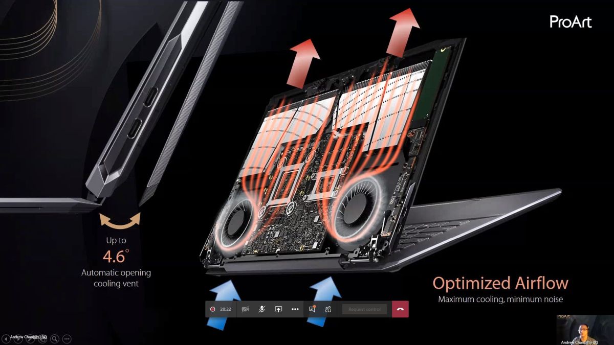 ASUS ProArt StudioBook One vents