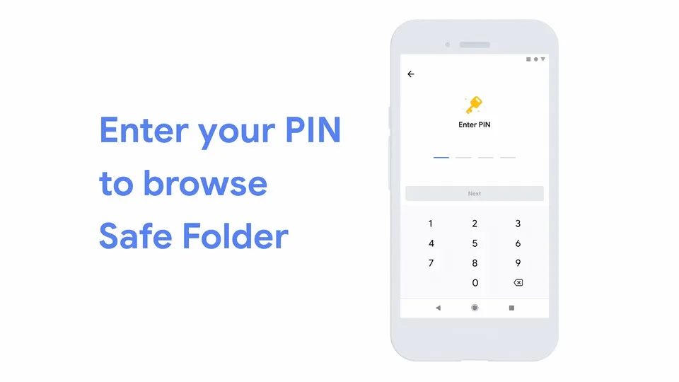 Safe folder Files by Google PIN