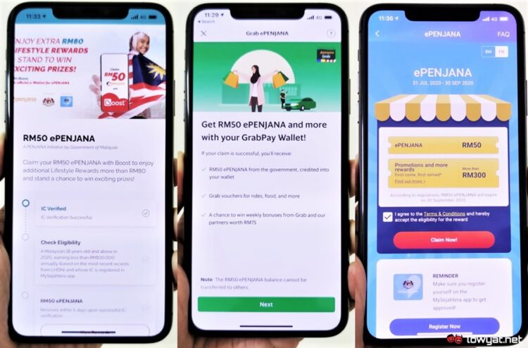 ePENJANA Rewards Incentives Boost GrabPay TnG eWallet