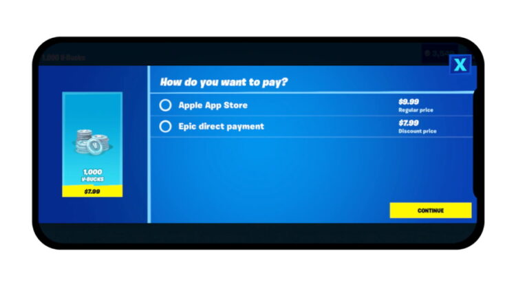 Epic Games Fortnite direct payment