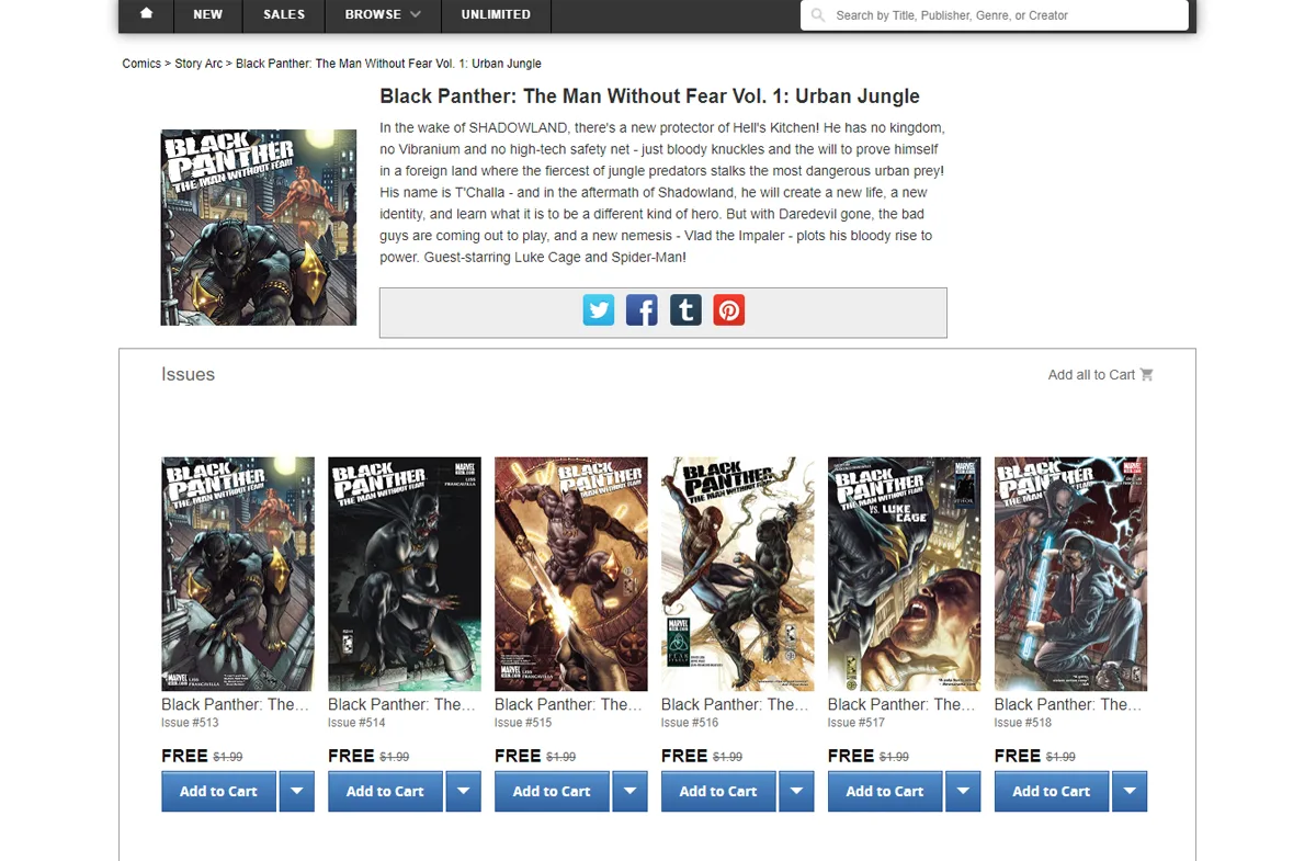 A Large Number Of Black Panther Comics Are Now Free On Comixology