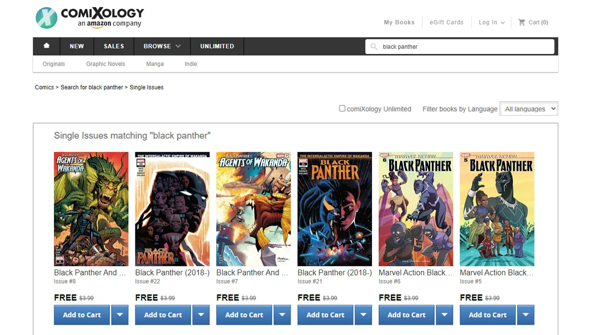 A Large Number Of Black Panther Comics Are Now Free On Comixology