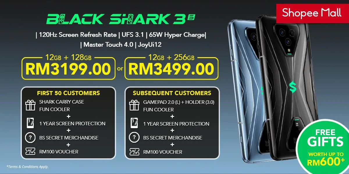 Black Shark 3S Malaysia Shopee