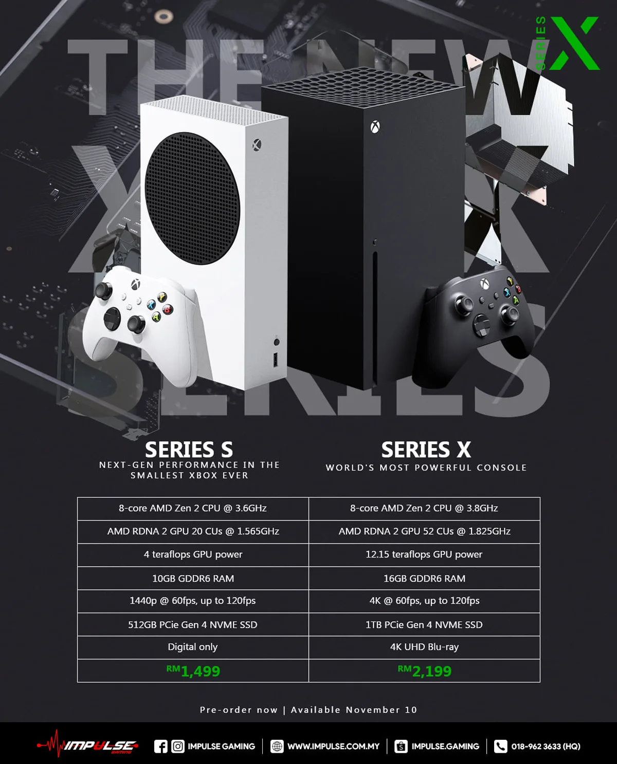 Impulse Gaming Xbox Series X S Pre-orders