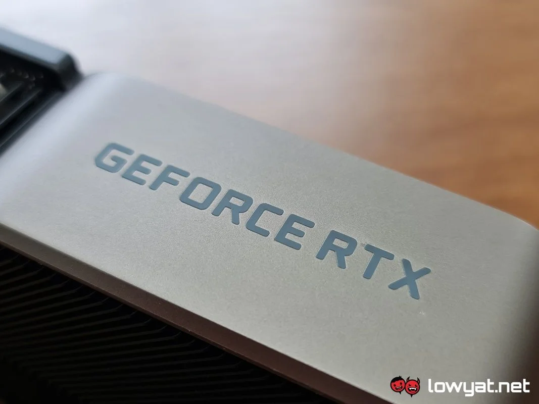 NVIDIA GeForce RTX 3080 FE logo close up