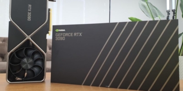 The GeForce RTX 3090 FE.