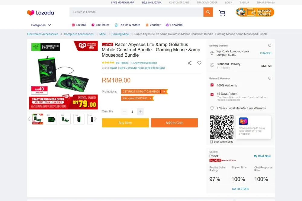 Razer deal lazada 9.9