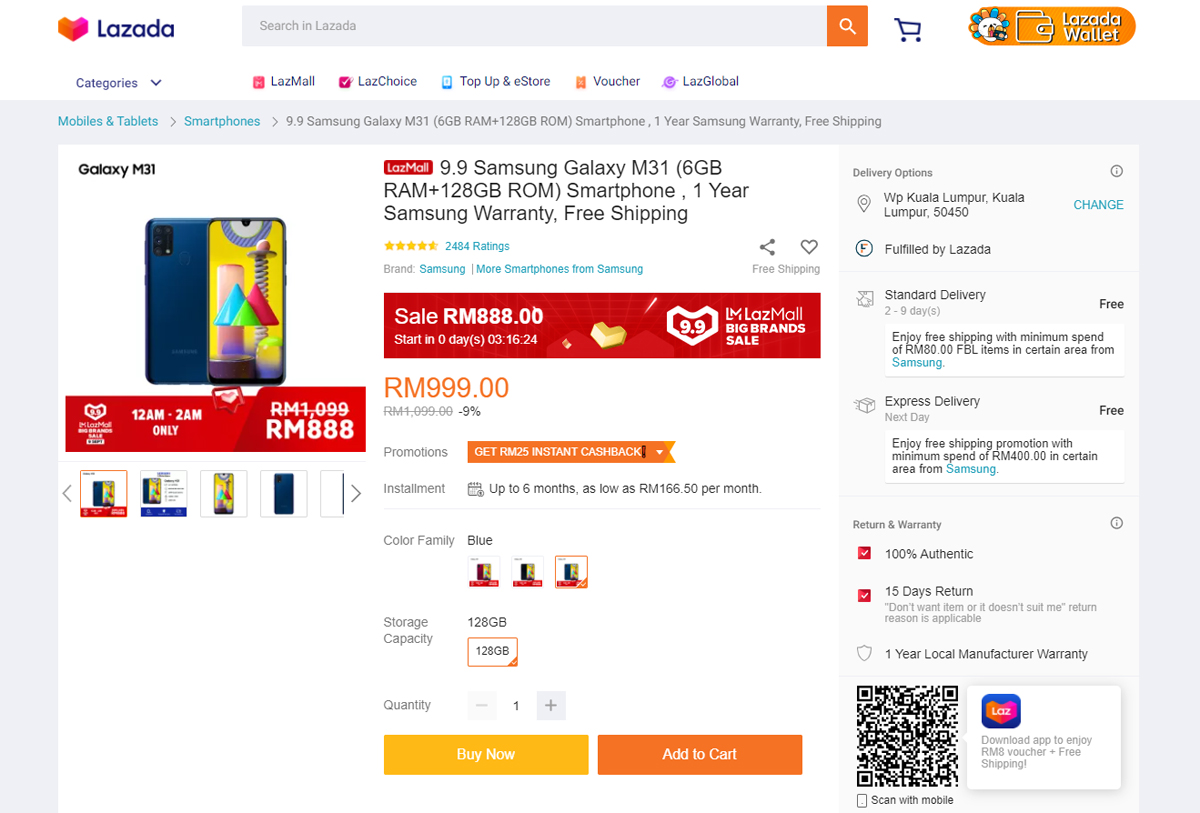 Samsung Smartphones Discounted Lazada 9.9 Sale