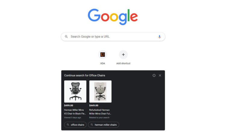 Google Chrome Ads New Tab Page