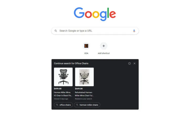 Google Chrome Ads New Tab Page