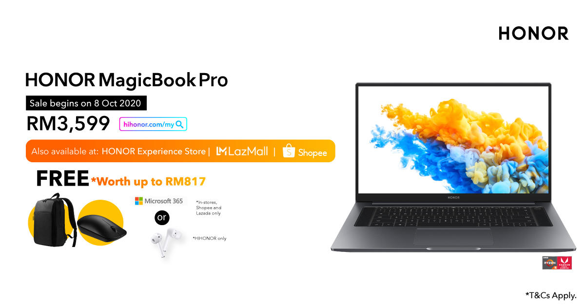 HONOR MagicBook Pro Watch GS Pro Available Malaysia 8 October 2