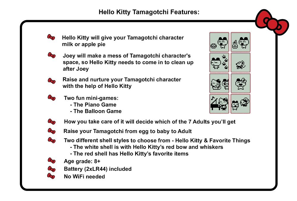 Hello Kitty Tamagochi notes