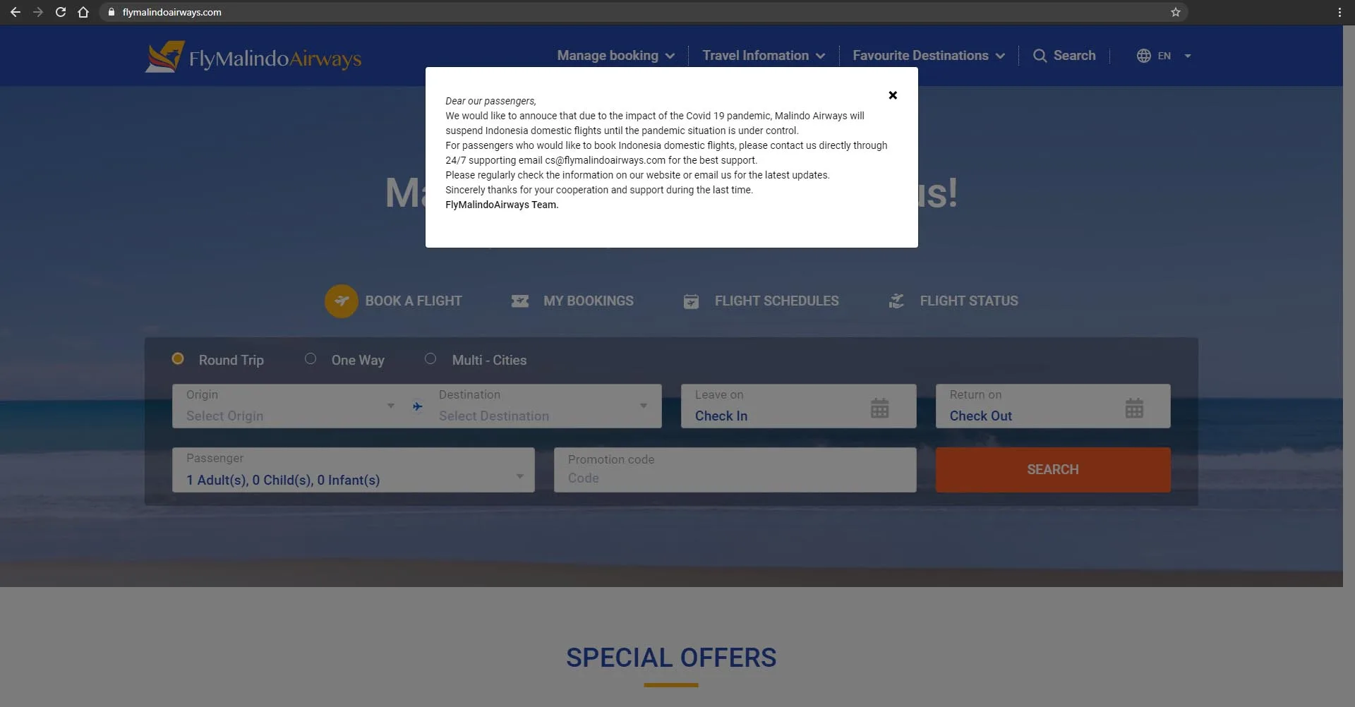 Malindo Air Warns Customers Of Fake Website