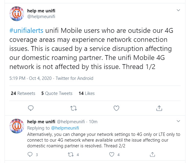 celcom outtage unifi mobile 01