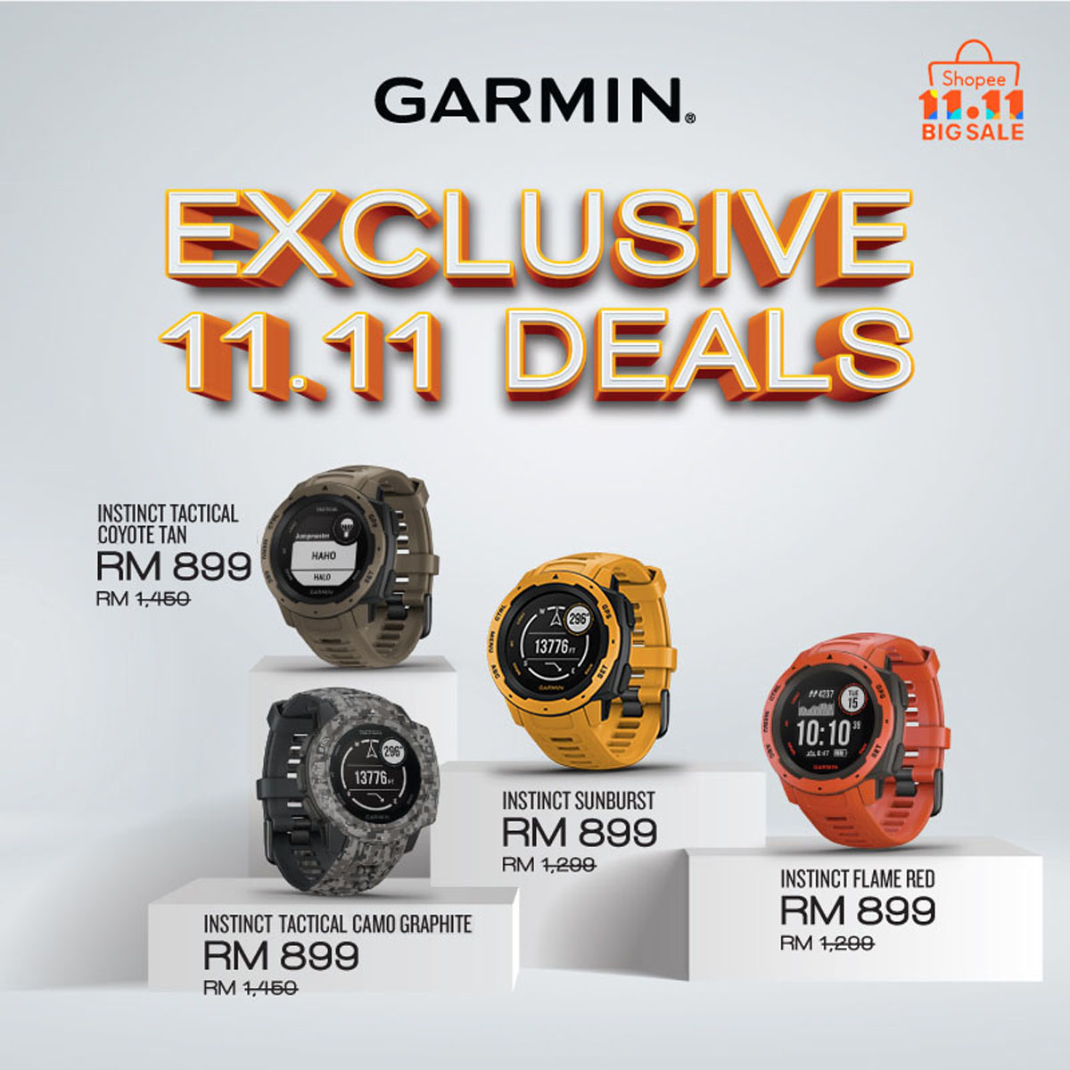 Garmin Smartwatches Deals Discounts 11.11 Sale Promotion