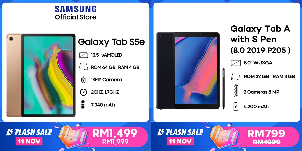 Samsung Galaxy Tab Tablet Offer 11.11 Sale