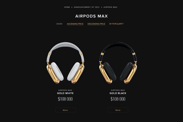 Caviar Gold AirPods Max
