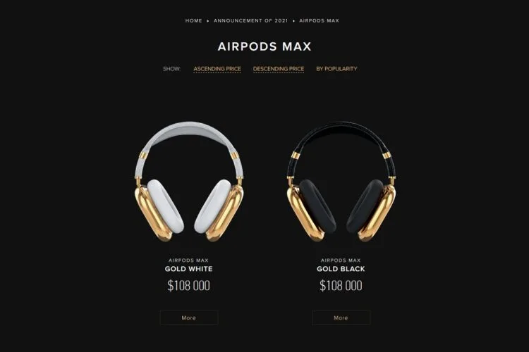 Caviar Gold AirPods Max
