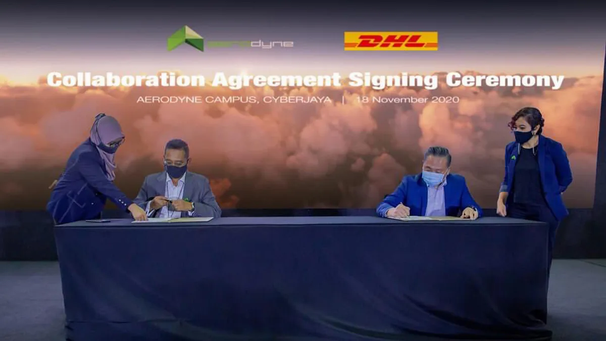 DHL Express Partners With Aerodyne Group Drone Delivery Service Malaysia