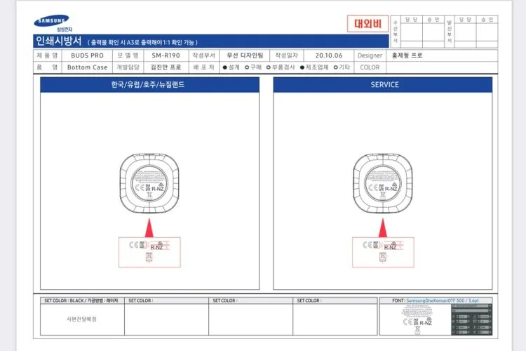 Samsung Galaxy Buds Pro FCC
