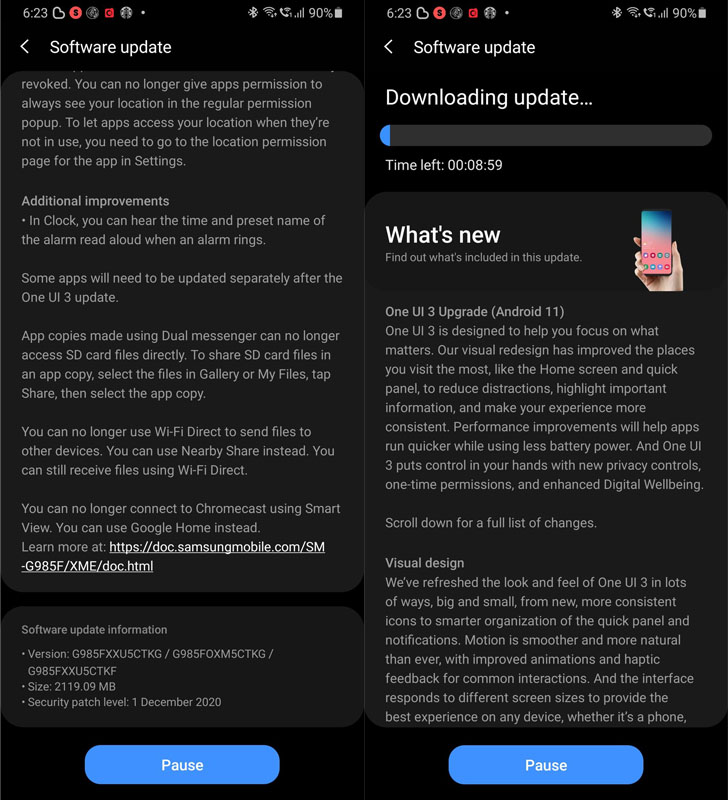 Samsung One UI 3.0 Rolling Out Galaxy S20 Series Malaysia