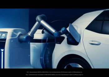 Volkswagen EV charging robot