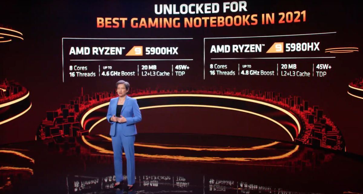AMD Ryzen 5000 mobile series ces 2021 HX series 2
