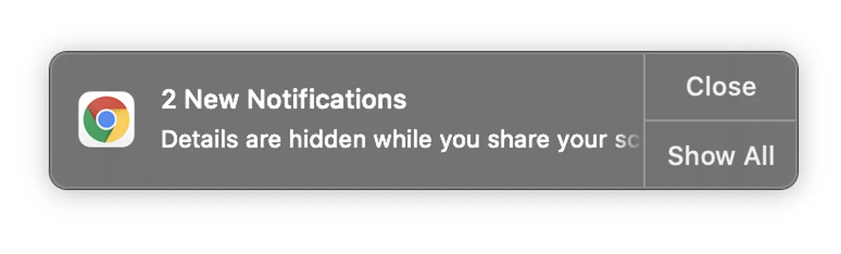 Google Chrome Mute Hide Notifications Update Screen Sharing