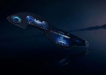 Mercedes Benz MBUX Hyperscreen EQS Electric Car