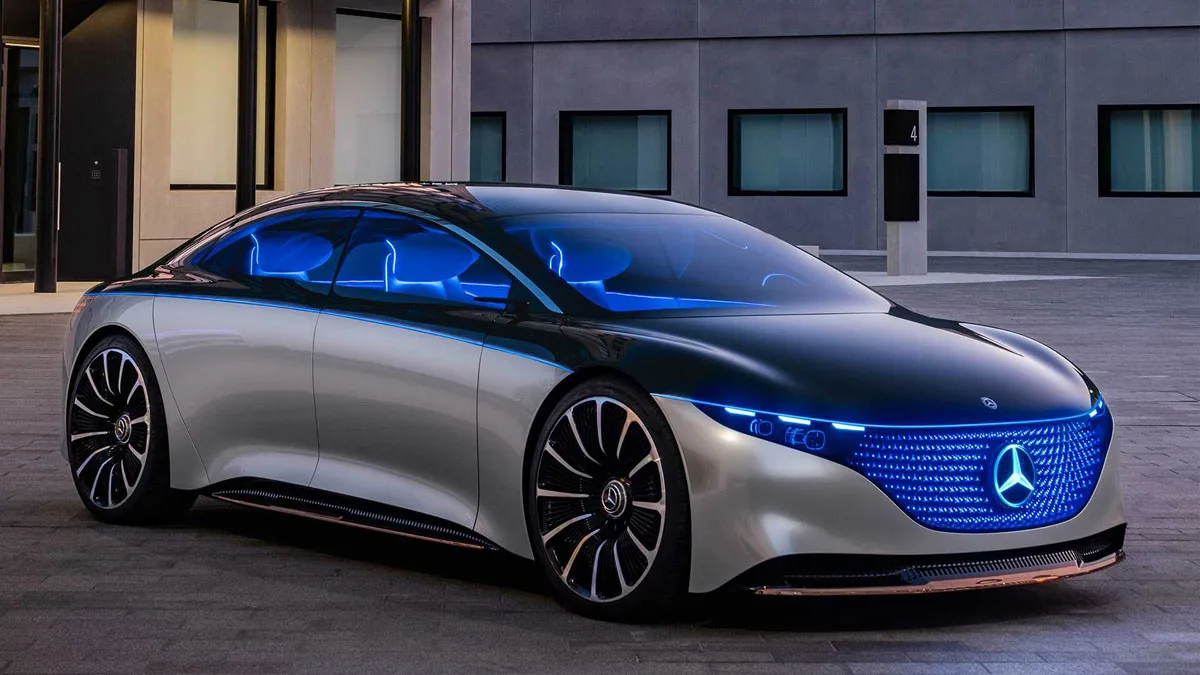 Mercedes Benz MBUX Hyperscreen EQS Electric Car