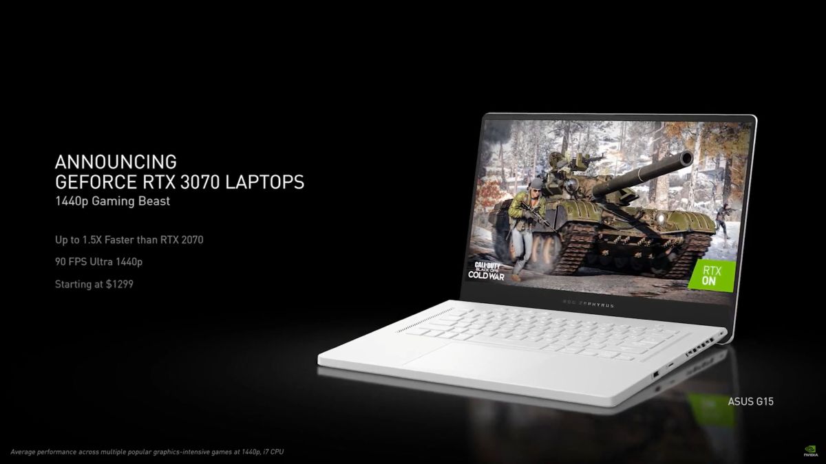 NVIDIA GeForce RTX 30 series laptops rtx 3070