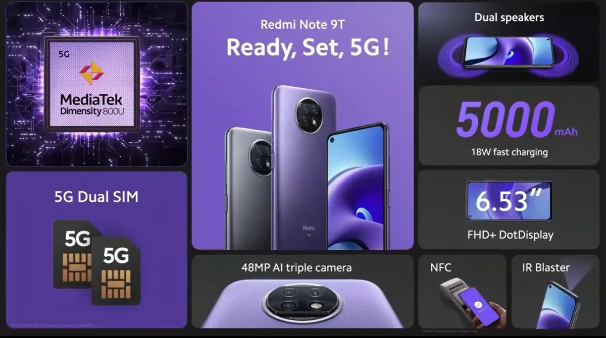 Xiaomi Redmi Note 9T Official 5G