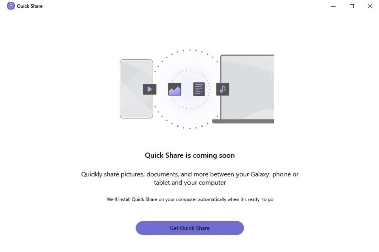 Samsung Quick Share Windows 10