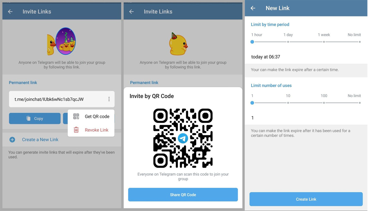 Telegram 7.5 Beta Introduces QR Code Group Invitation And More