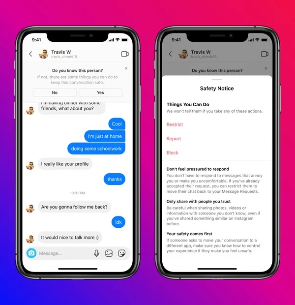 Instagram Safety Notice