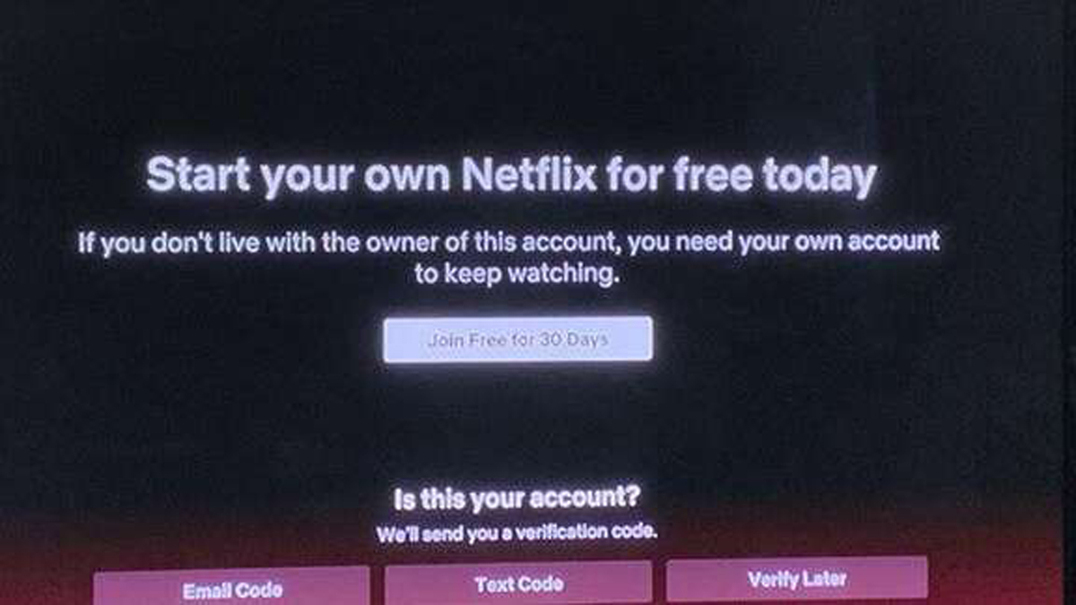 Netflix crackdown non-same household account sharing