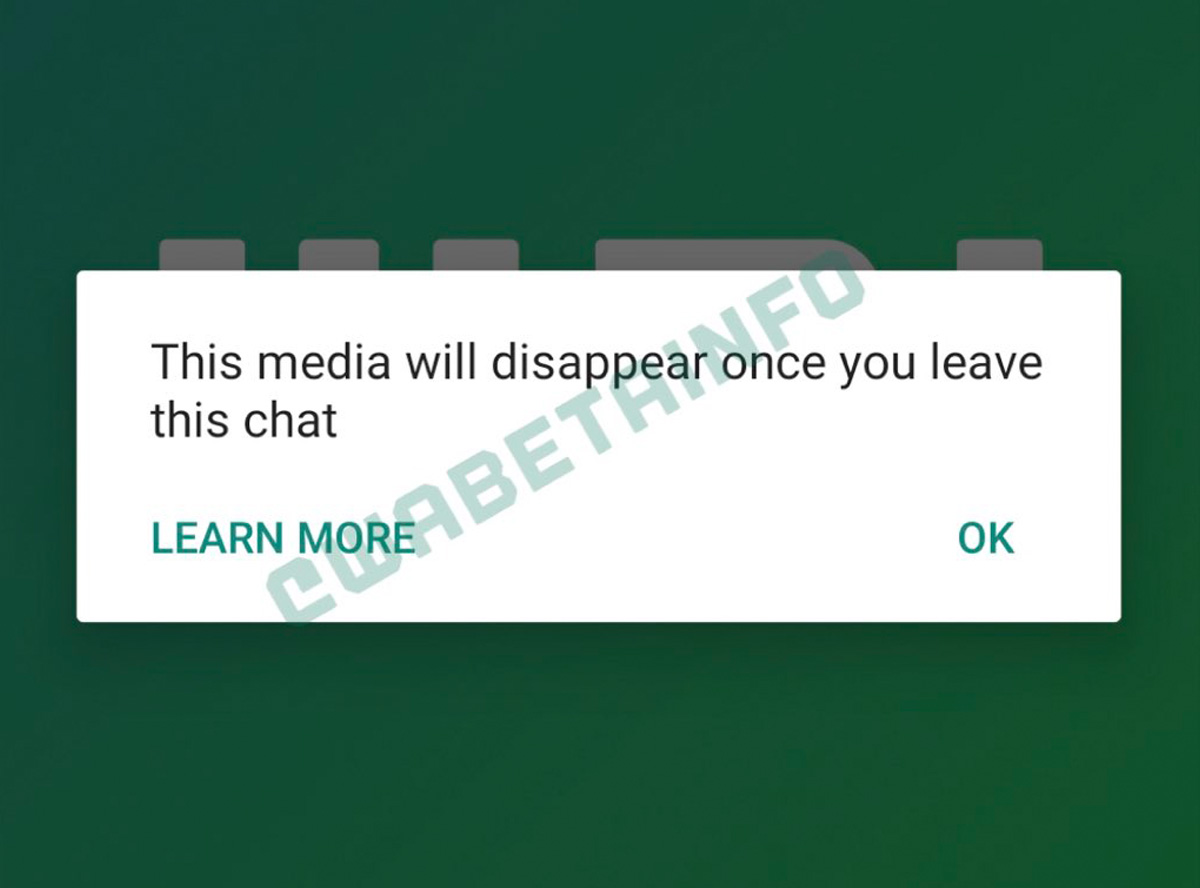 WhatsApp Working on Disappearing Images Feature