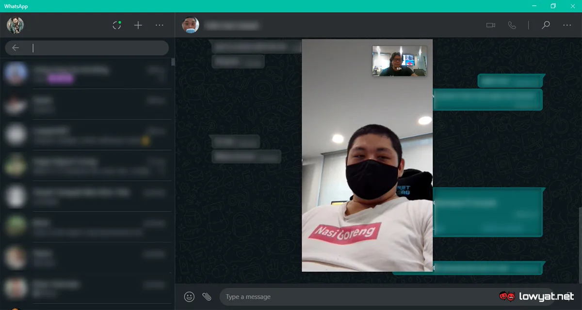 whatsapp video voice call feature desktop app