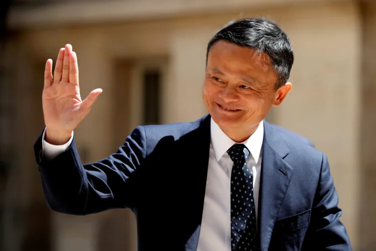 FILE PHOTO: Jack Ma, billionaire founder of Alibaba Group, arrives at the "Tech for Good" Summit in Paris, France May 15, 2019. REUTERS/Charles Platiau/File Photo