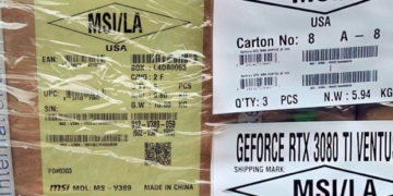 NVIDIA GeForce RTX 3080 Ti Shipping packaging 800