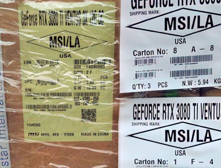 Images Of Alleged NVIDIA GeForce RTX 3080 Ti Being Shipped ...