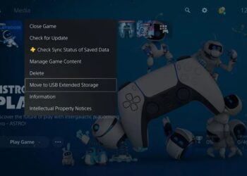 PS5 update move to usb storage