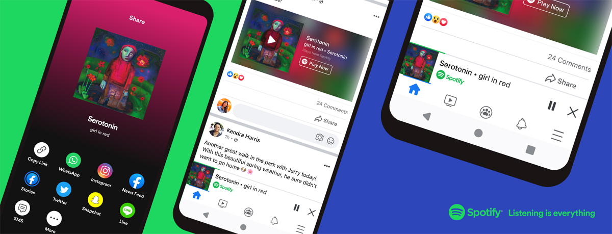 Spotify Facebook Miniplayer feature