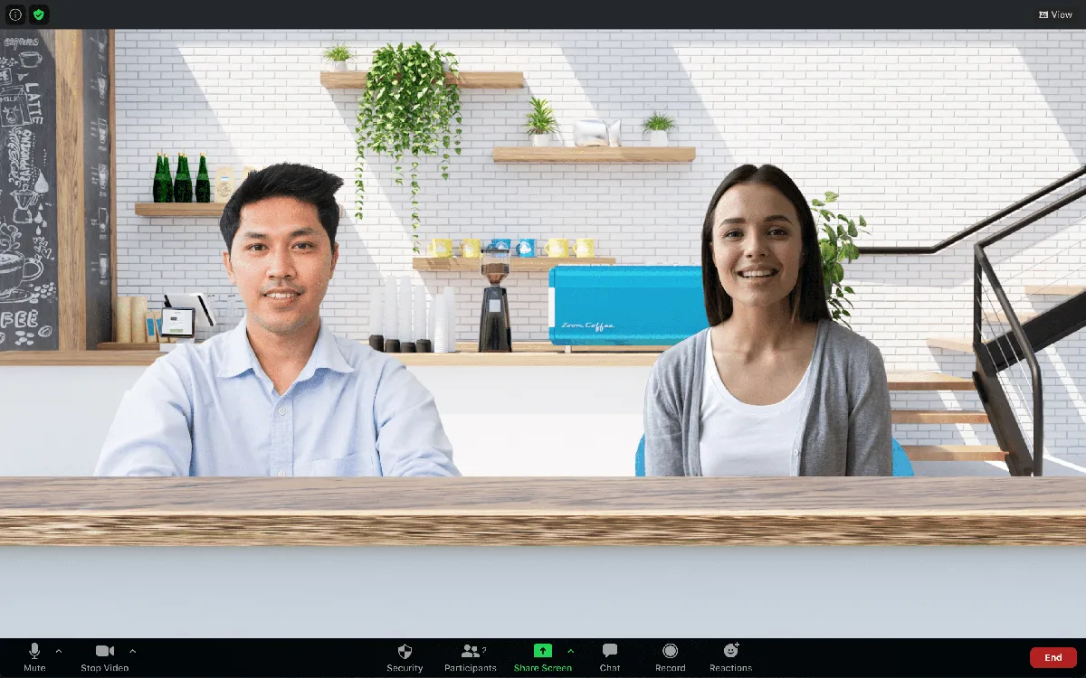 Zoom Immersive View desktop client virtual backgrounds