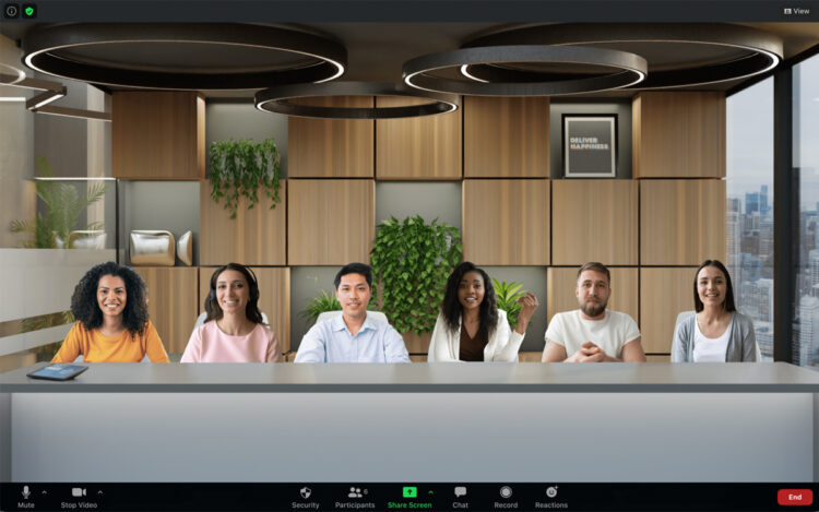 Zoom Immersive View desktop client virtual backgrounds